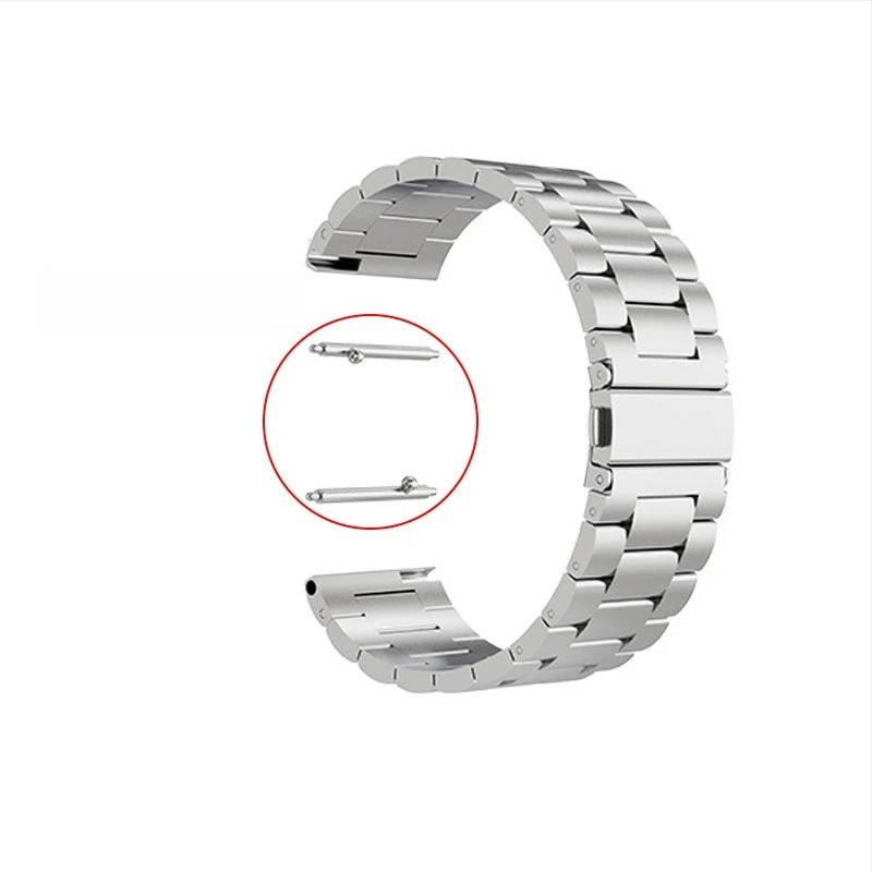 Haihan стоманена каишка за часовник — съвместима с Apple Watch, Samsung и Casio; интерфейс 20/22 мм; тегло 60 г; закопчалка катарама; бизнес стил