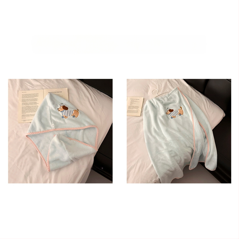 Trys mikropluošto vonios rankšluosčiai su plaukų džiovinimo kepure, lengvi, mažiau nei 100 g kiekvienam, 150D Jacquard audinys