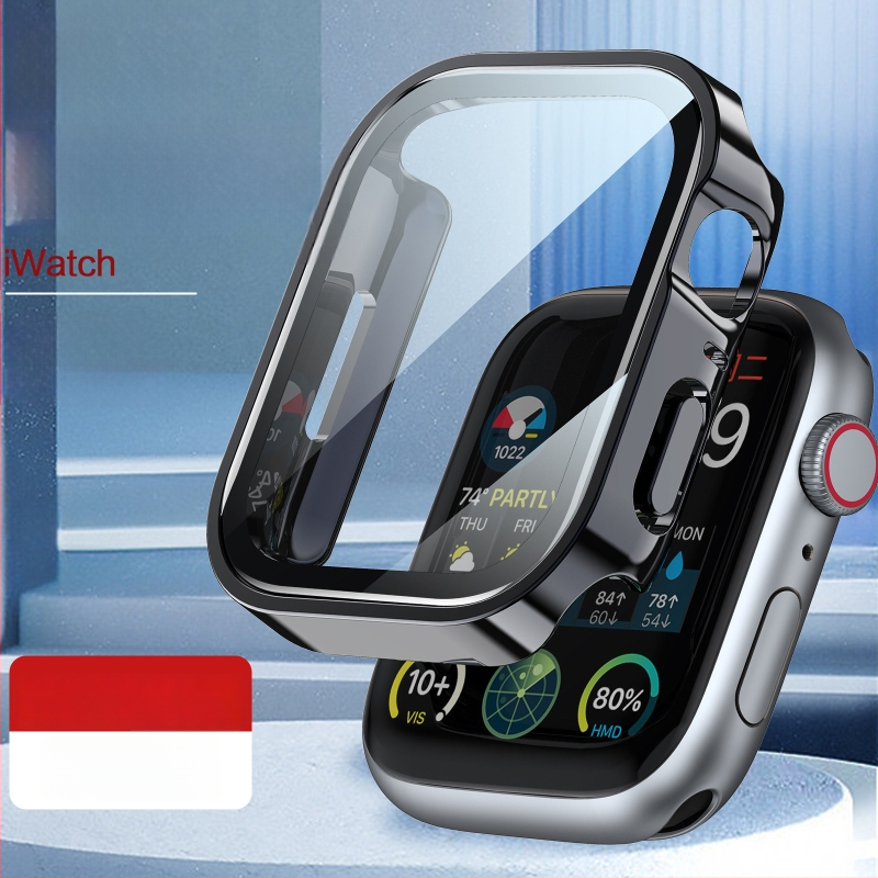 Carcasă Apple Watch electroplată, impermeabilă, cu protecție a ecranului integrată, compatibilă cu S10 (dimensiuni 40–46 mm)