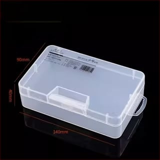 Skaidri plastikinė laikymo dėžutė elektroninėms dalims ir varžtams — plokštėms skirtas organizatorius su tvirtu rėmu