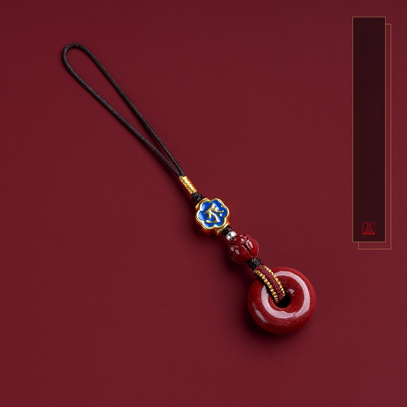 Cinnabar sigurnosni amulet sa znakom zodijaka, za privjesak za mobitel i ključeve, unisex