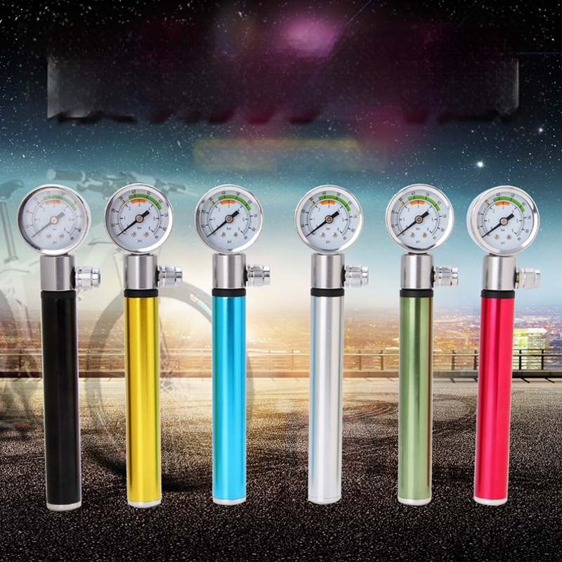 Rokas mini velosipēda sūknis – Alumīnija sakausējums, hidrauliskais manometrs, Pielāgojama, Jumping Fruit