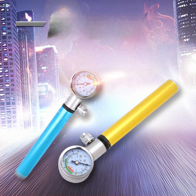 Rokas mini velosipēda sūknis – Alumīnija sakausējums, hidrauliskais manometrs, Pielāgojama, Jumping Fruit