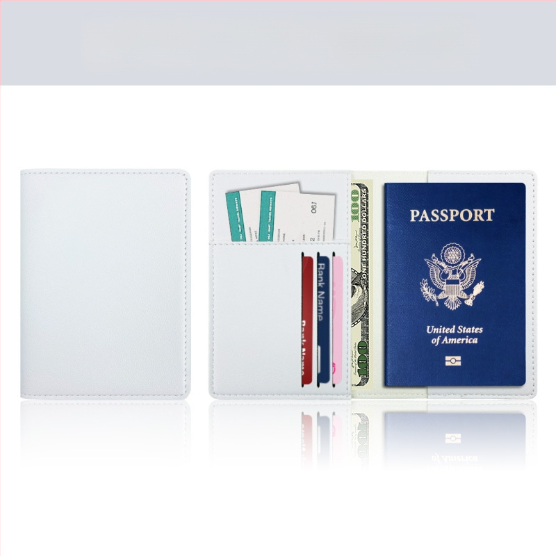 Θήκη διαβατηρίου από PU δέρμα με προσαρμοζόμενο λογότυπο, προστασία από κλοπή, οργανωτής εγγράφων για ταξίδια, unisex