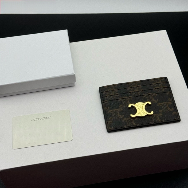 Καρτοθήκη από γνήσιο δέρμα κορυφαίας ποιότητας με μοτίβο γραμμάτων — Ευρωπαϊκό-Αμερικανικό ρετρό στυλ