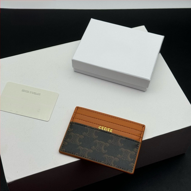 Καρτοθήκη από γνήσιο δέρμα κορυφαίας ποιότητας με μοτίβο γραμμάτων — Ευρωπαϊκό-Αμερικανικό ρετρό στυλ