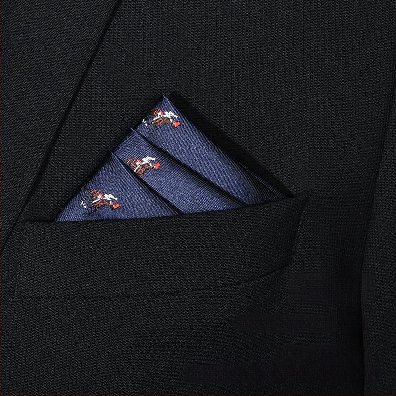 Kabatas lakatiņš ar izšūtu karikatūru dzīvnieku motīvu, poliesters, izšuvums, dizains atbilst kaklaitei, standarta kaklaites platums