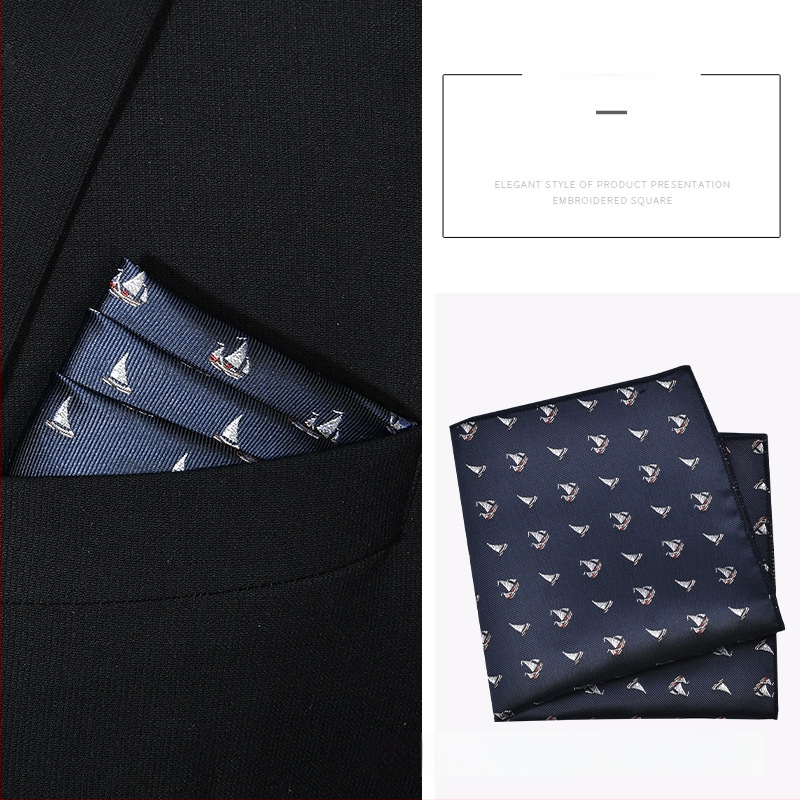 Kabatas lakatiņš ar izšūtu karikatūru dzīvnieku motīvu, poliesters, izšuvums, dizains atbilst kaklaitei, standarta kaklaites platums