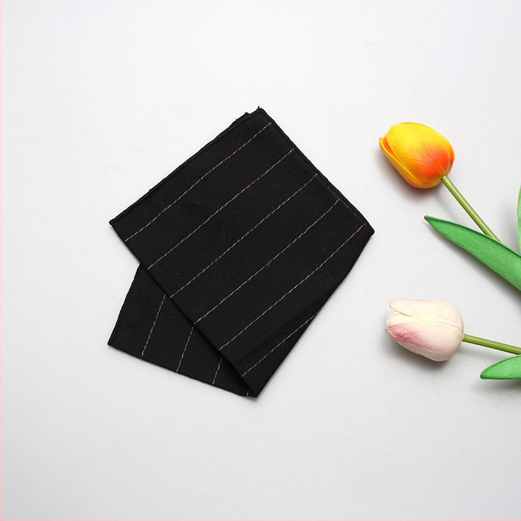 Kabatas lakatiņš no kokvilnas džakarda, pruhots un vienkrāsains raksts, vīrietim, Ler zīmols, pavasaris 2023