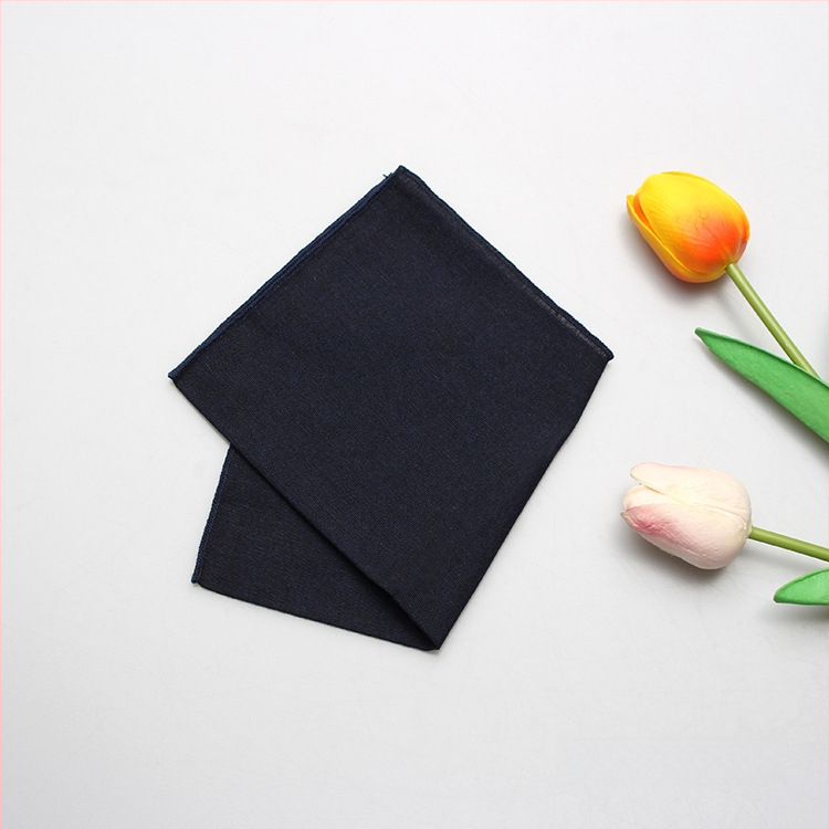 Kabatas lakatiņš no kokvilnas džakarda, pruhots un vienkrāsains raksts, vīrietim, Ler zīmols, pavasaris 2023