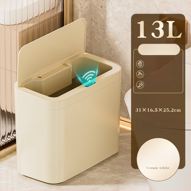 Nutikas induktsiooniga avanev prügikast, 13–17 L, PP, sobib elutoale, magamistuppa, kontorile, hotellile ja köögile