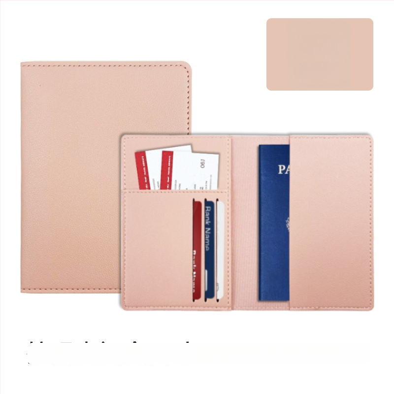 Θήκη διαβατηρίου από PU δέρμα με επένδυση πολυεστέρα, μονόχρωμο σχέδιο, κατάλληλη για άνδρες και γυναίκες