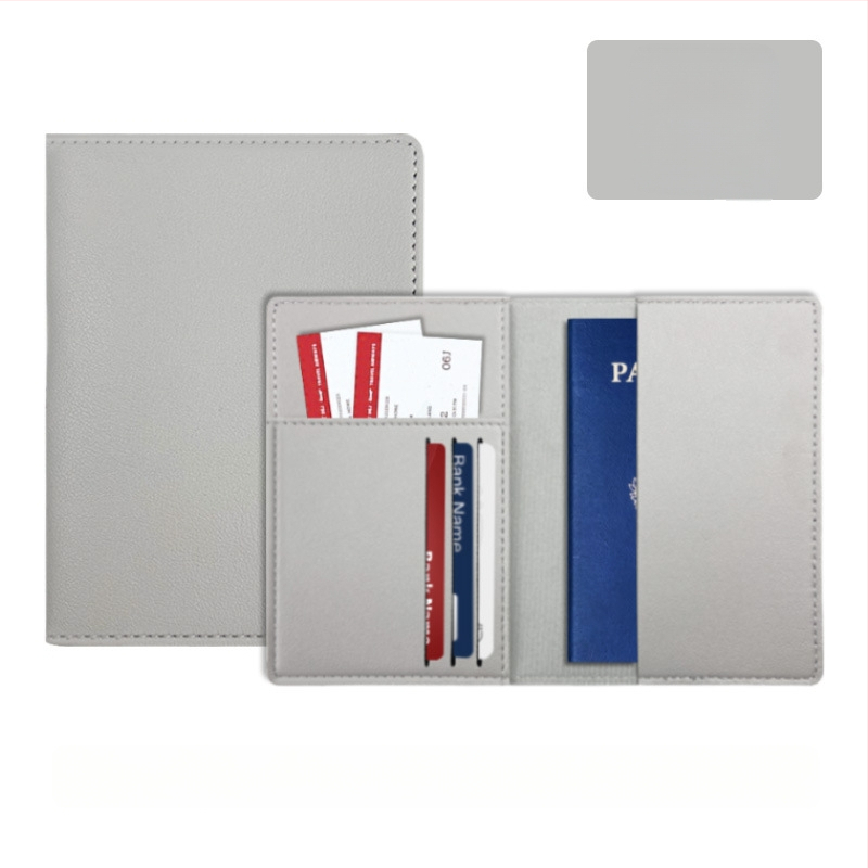 Θήκη διαβατηρίου από PU δέρμα με επένδυση πολυεστέρα, μονόχρωμο σχέδιο, κατάλληλη για άνδρες και γυναίκες