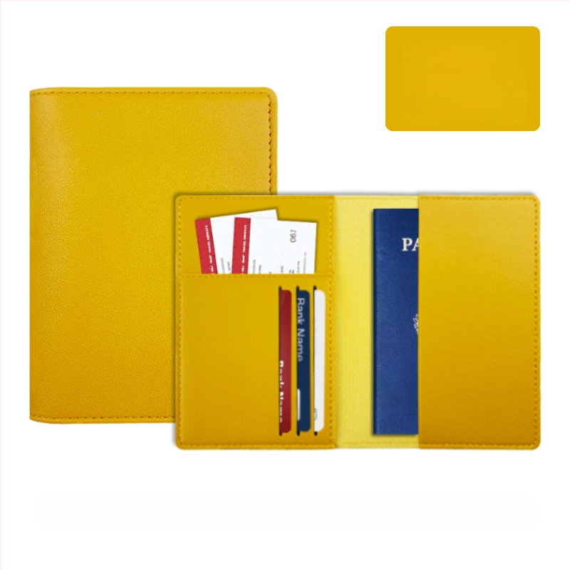 Θήκη διαβατηρίου από PU δέρμα με επένδυση πολυεστέρα, μονόχρωμο σχέδιο, κατάλληλη για άνδρες και γυναίκες