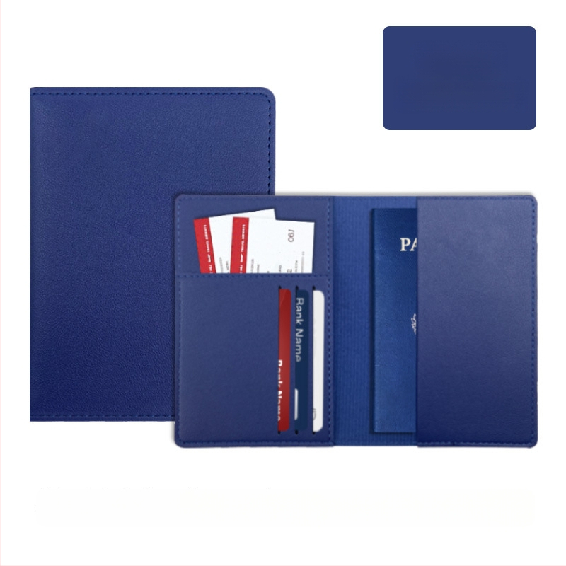 Θήκη διαβατηρίου από PU δέρμα με επένδυση πολυεστέρα, μονόχρωμο σχέδιο, κατάλληλη για άνδρες και γυναίκες