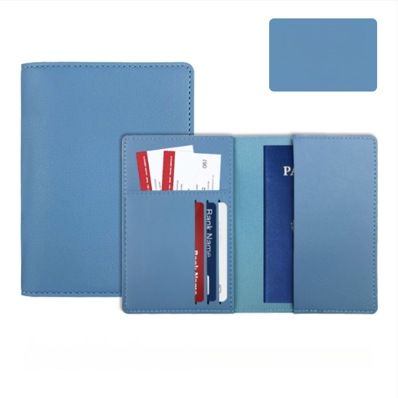 Θήκη διαβατηρίου από PU δέρμα με επένδυση πολυεστέρα, μονόχρωμο σχέδιο, κατάλληλη για άνδρες και γυναίκες