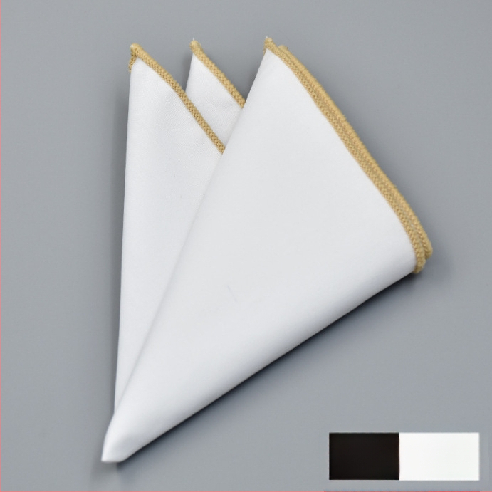 Kokvilnas kabatas lakatiņš uzvalkam, monohromatisks raksts, Jacquard audums, kokvilnas odere