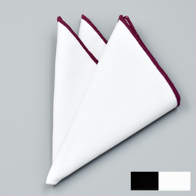 Kokvilnas kabatas lakatiņš uzvalkam, monohromatisks raksts, Jacquard audums, kokvilnas odere