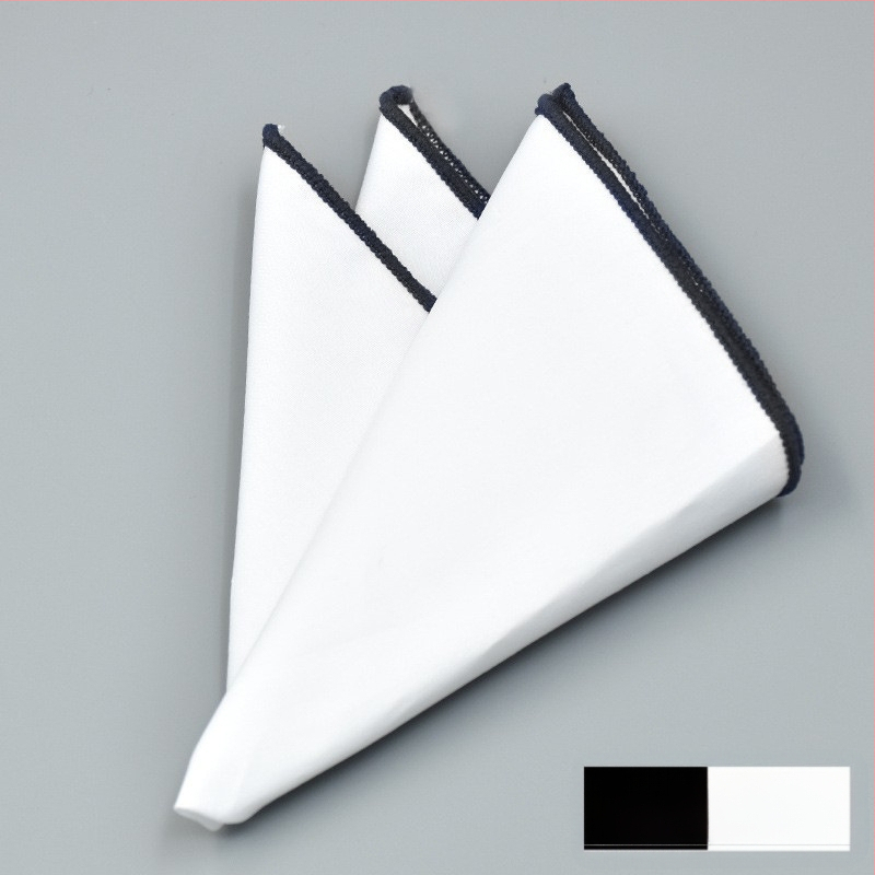 Kokvilnas kabatas lakatiņš uzvalkam, monohromatisks raksts, Jacquard audums, kokvilnas odere