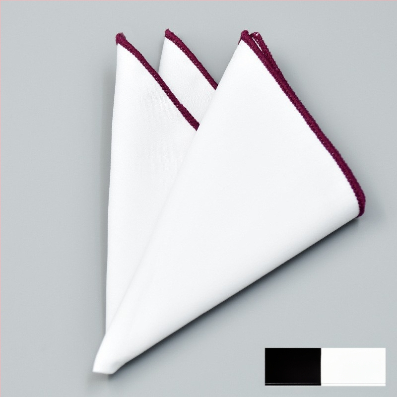 Kokvilnas kabatas lakatiņš uzvalkam, monohromatisks raksts, Jacquard audums, kokvilnas odere