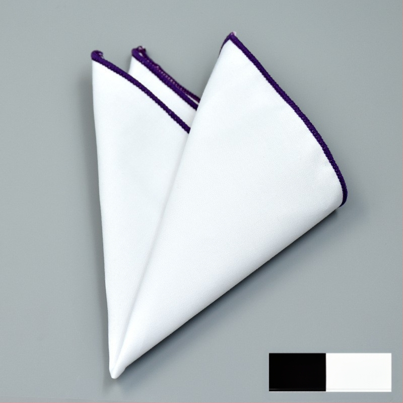 Kokvilnas kabatas lakatiņš uzvalkam, monohromatisks raksts, Jacquard audums, kokvilnas odere