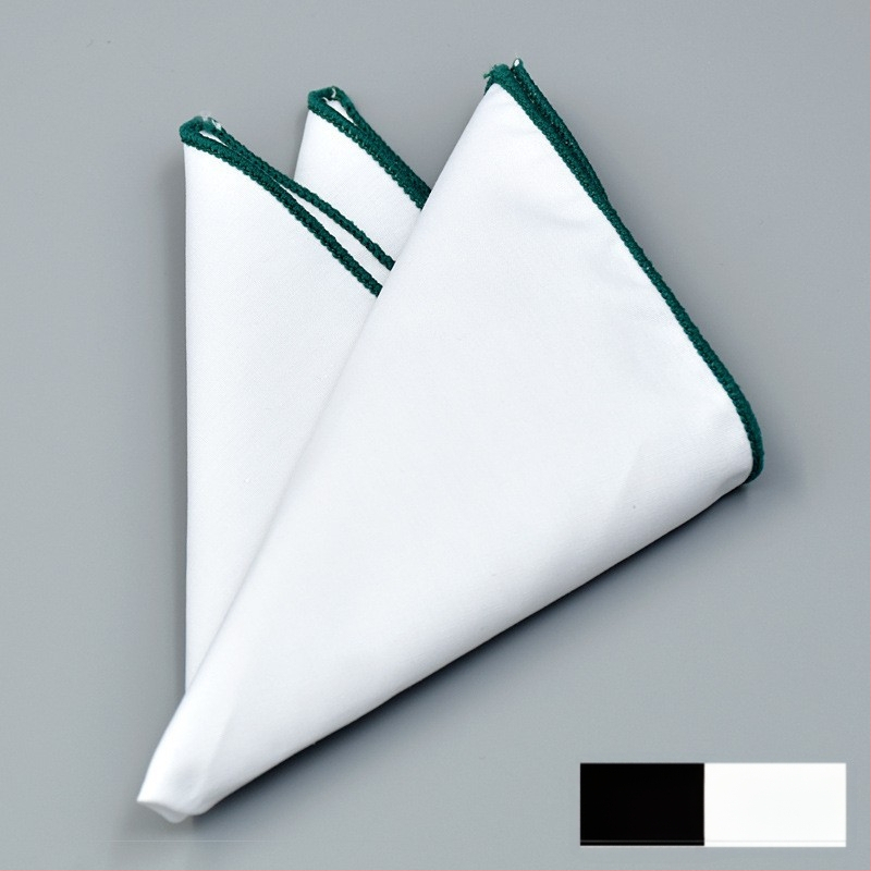 Kokvilnas kabatas lakatiņš uzvalkam, monohromatisks raksts, Jacquard audums, kokvilnas odere