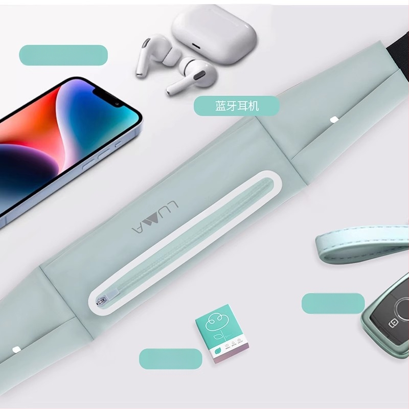 Sport derék táska – Uniszex, Nylon, Vízálló, Ultra könnyű, Kültéri sportokhoz