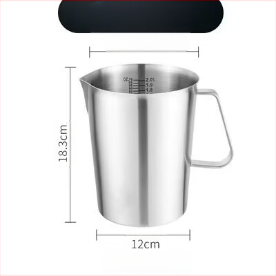 Huisheng 304 rozsdamentes acél mérőcsésze skálával – konyhai sütéshez mérőedény és kanál