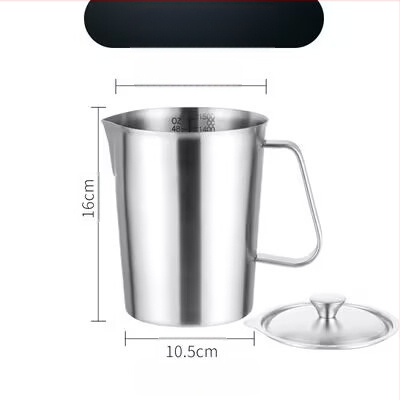 Huisheng 304 rozsdamentes acél mérőcsésze skálával – konyhai sütéshez mérőedény és kanál