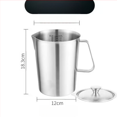 Huisheng 304 rozsdamentes acél mérőcsésze skálával – konyhai sütéshez mérőedény és kanál