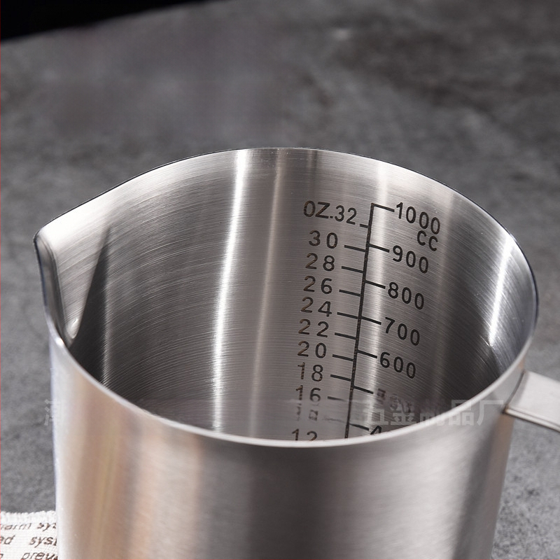 Huisheng 304 rozsdamentes acél mérőcsésze skálával – konyhai sütéshez mérőedény és kanál