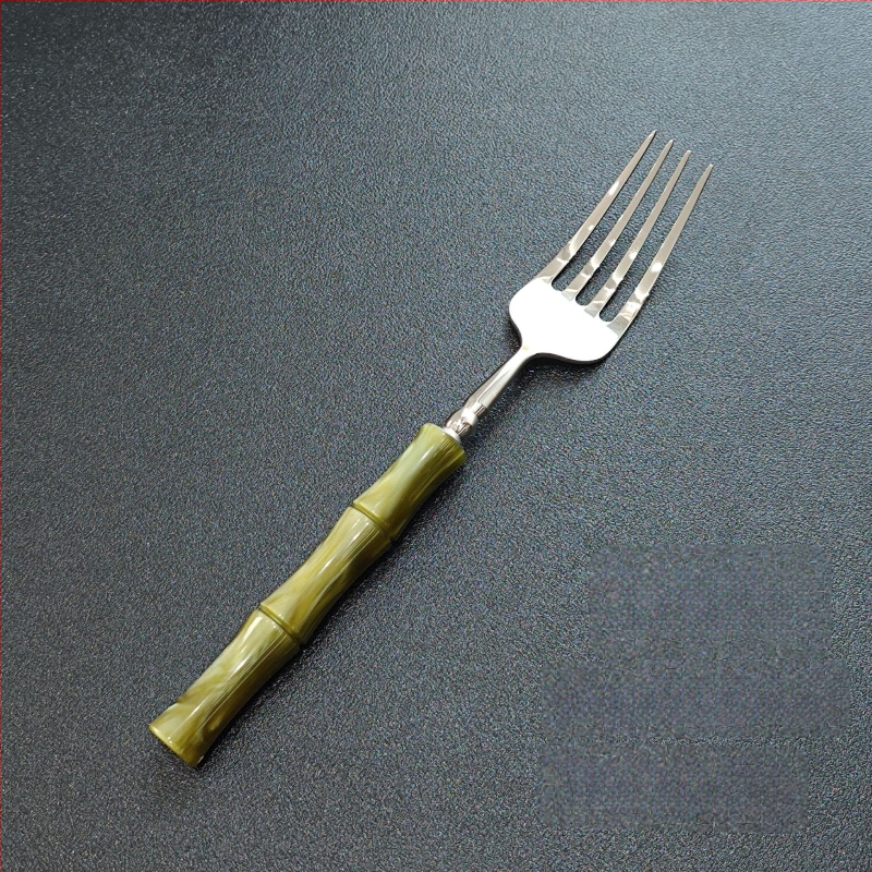 Kés, villa és kanál készlet – kézzel készített 304 rozsdamentes acélból, bambusz-összekapcsolódás dizájn, tükrös felület, új kínai stílus