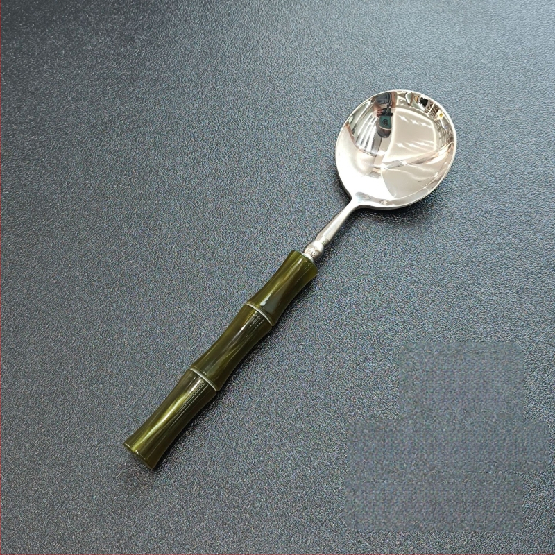 Kés, villa és kanál készlet – kézzel készített 304 rozsdamentes acélból, bambusz-összekapcsolódás dizájn, tükrös felület, új kínai stílus