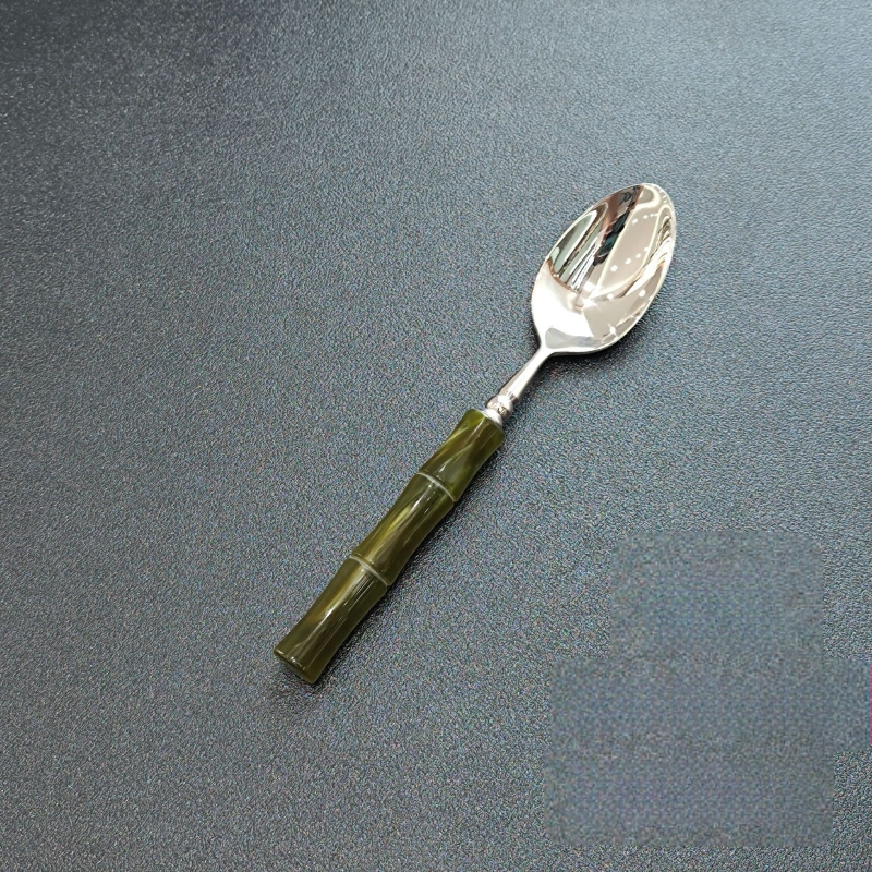 Kés, villa és kanál készlet – kézzel készített 304 rozsdamentes acélból, bambusz-összekapcsolódás dizájn, tükrös felület, új kínai stílus