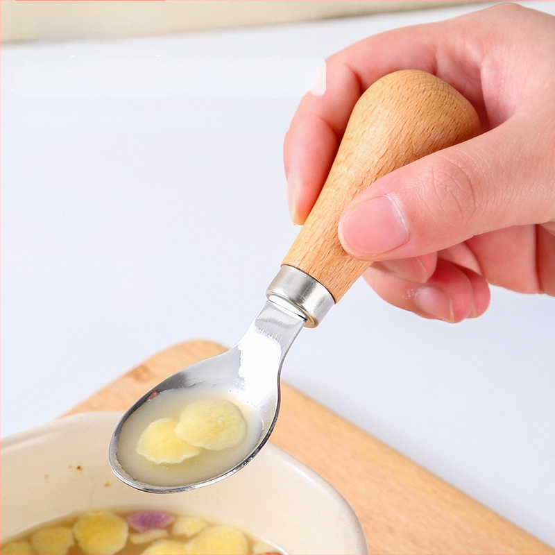 Gyerekeknek készült evőeszköz készlet fa fogantyúval, 304 rozsdamentes acélból, hordozható dobozban, kézműves