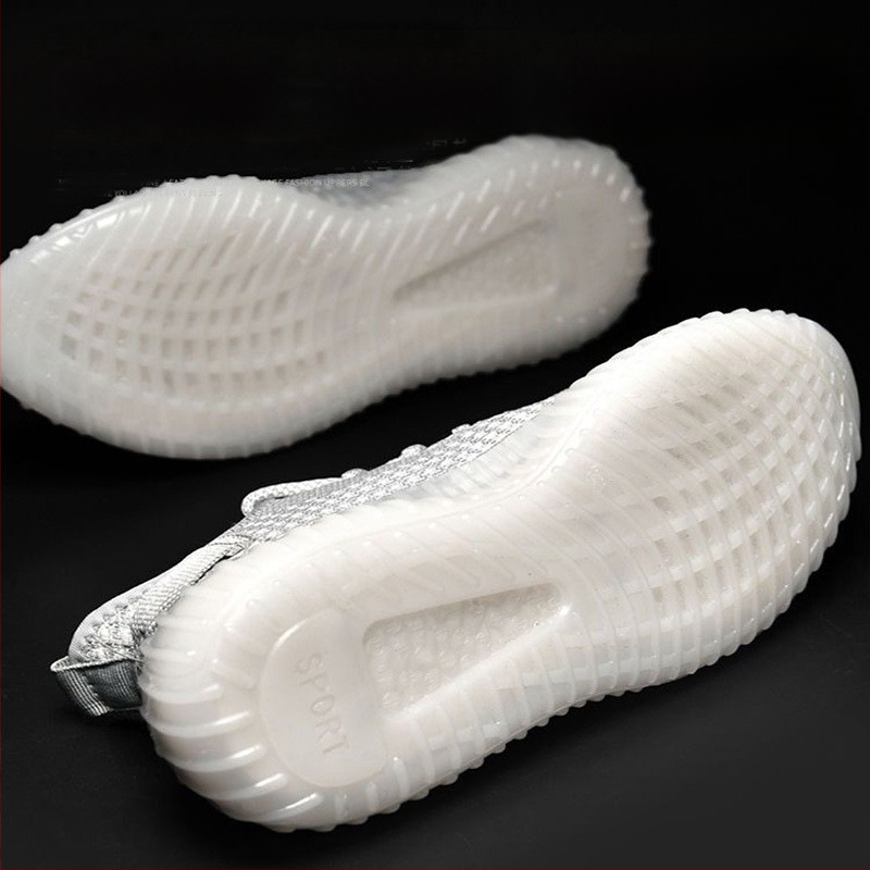 Vīriešu kokosā kurpes – Elpojošas Fly-Knit tīkla sporta kurpes, Vieglas, Ar šņorēm, Apaļš purns, Zole ar injekcijas veidojumu