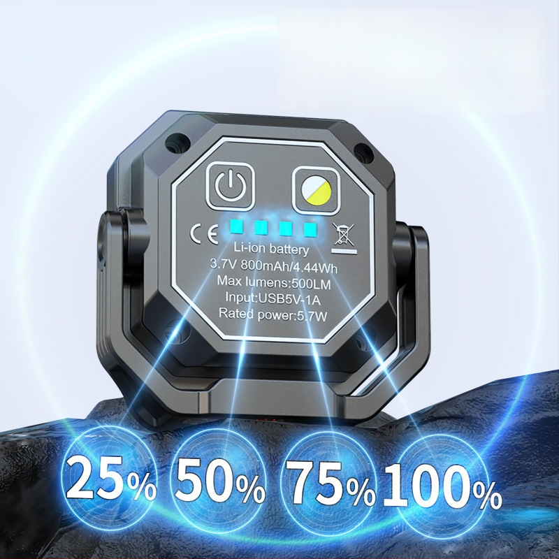 Кампинг лампа - Cob LED, презареждаща, 3V, 500mAh, бутонен превключвател