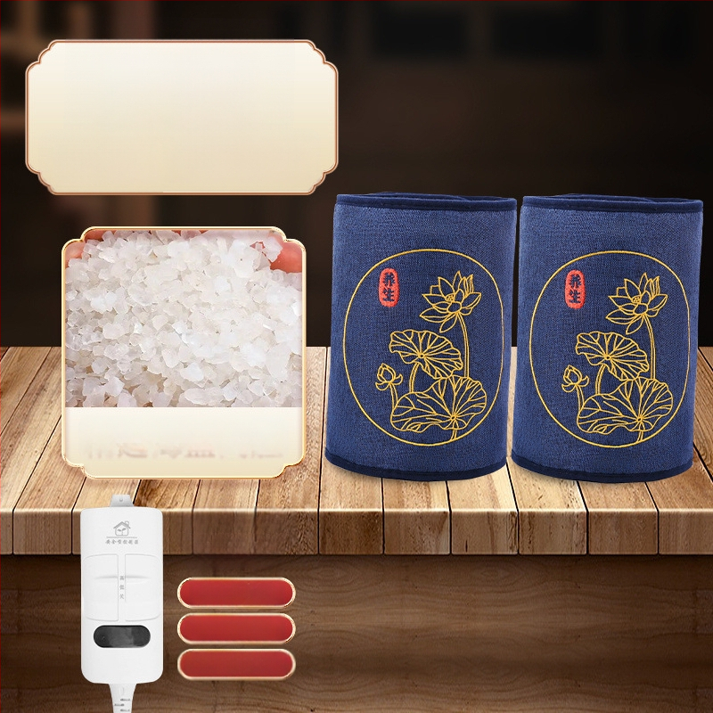 Elektriline soojendav põlvepatja soola kotikesega ja moksibustiooni kuuma kompressi jaoks koduseks füsioteraapias