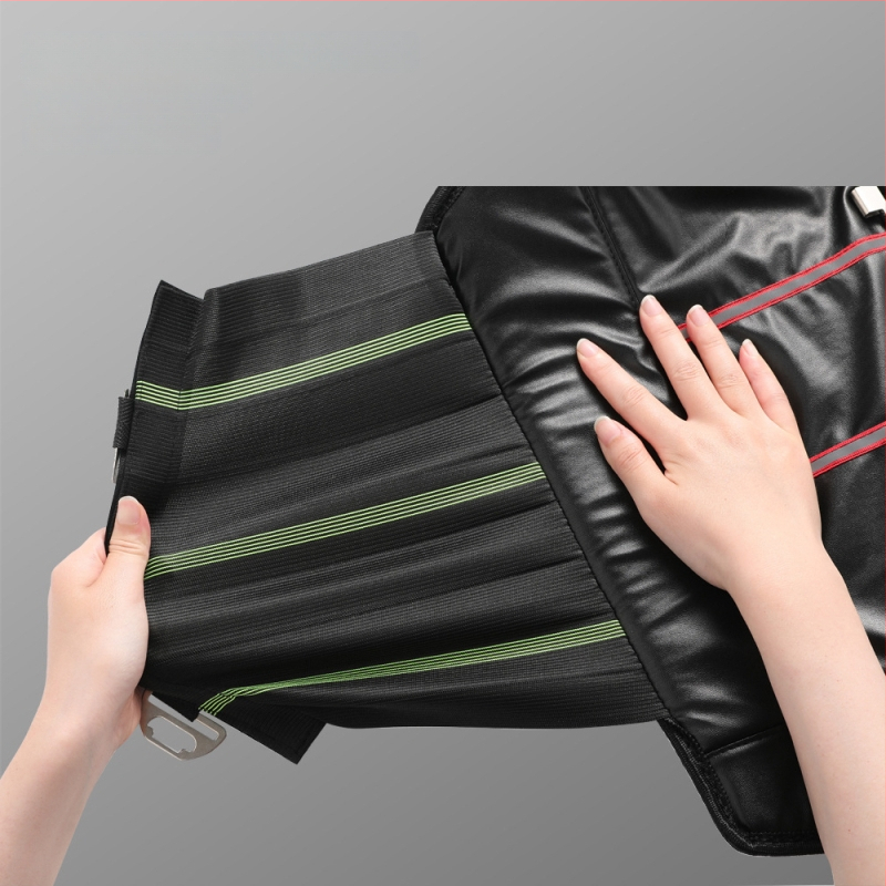 Ādas ceļgalu sargi ar vilnas oderi, biežas, vēja izturīgas un aukstumizturīgas, piemērotas motocikla un elektriskā velosipēda braukšanai (pieaugušie, vīrieši un sievietes)