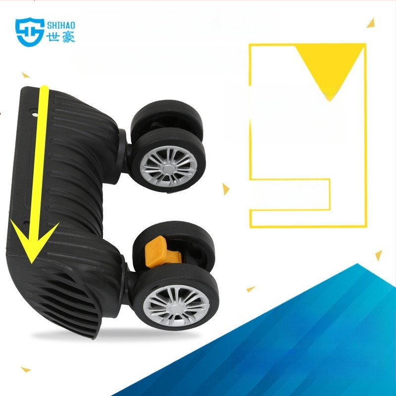 Bagažinių ratukai - vienos dalies konstrukcija, amortuojantys šokius, universali suderinamumas, ABS medžiaga