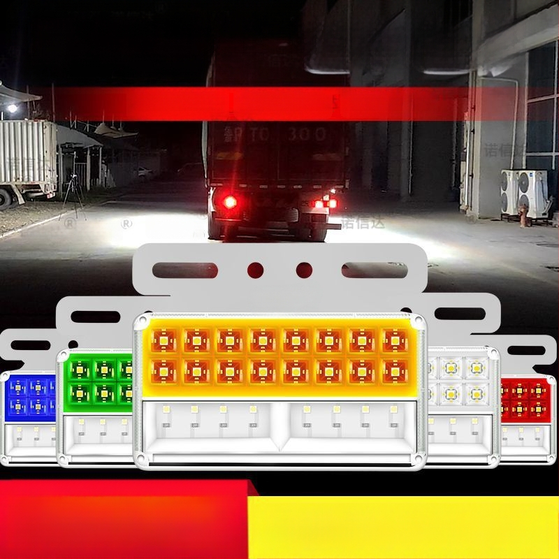 LED странична светлина за ремаркето на камион, 12/24V, IP68 водоустойчива, двойна редица LED, корпус от PC, живот 50 000 ч