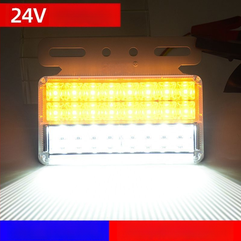 LED странична светлина за ремаркето на камион, 12/24V, IP68 водоустойчива, двойна редица LED, корпус от PC, живот 50 000 ч