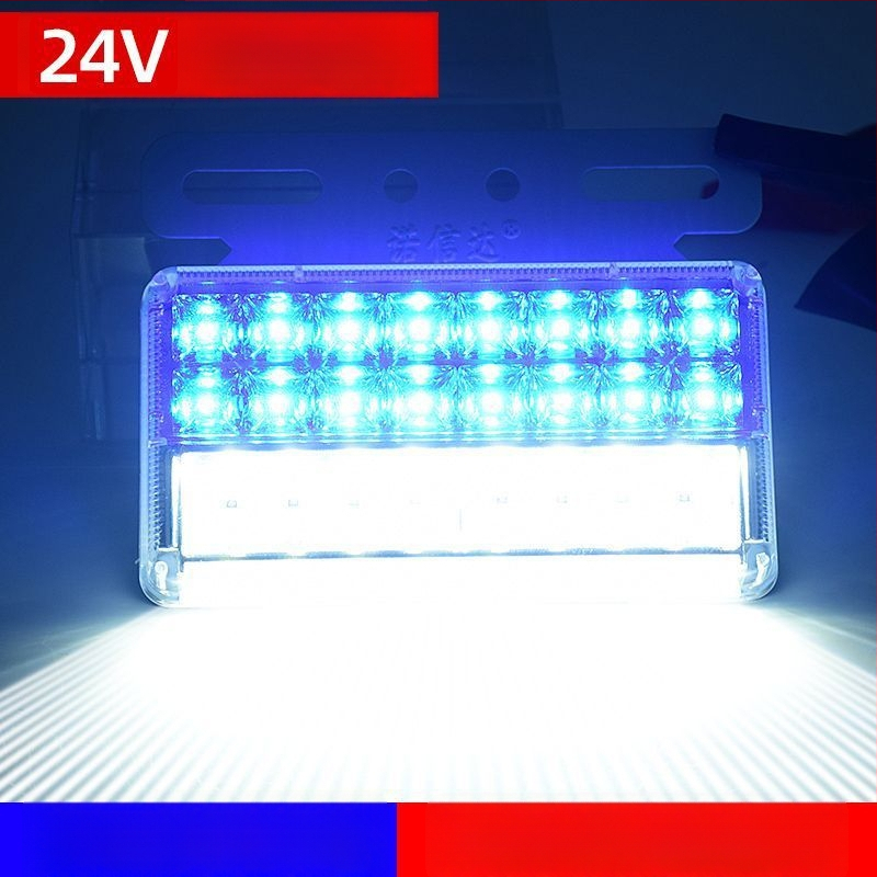 LED странична светлина за ремаркето на камион, 12/24V, IP68 водоустойчива, двойна редица LED, корпус от PC, живот 50 000 ч