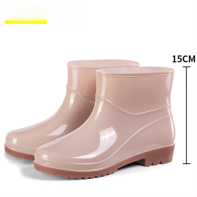 Moterų lietaus batai, viršus iš PVC, aukštas vamzdelis, įprastas storis, slip-on užsegimas