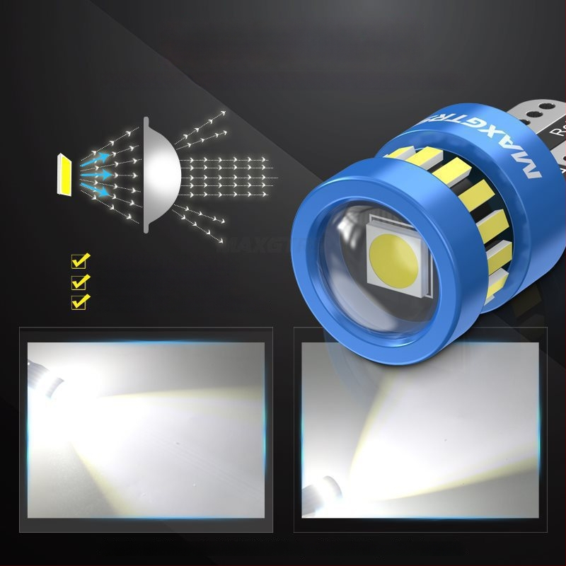 12V T10 LED крушка с леща за W5W светлина за позиционна светлина и светлина на регистрационния номер – универсално plug-in