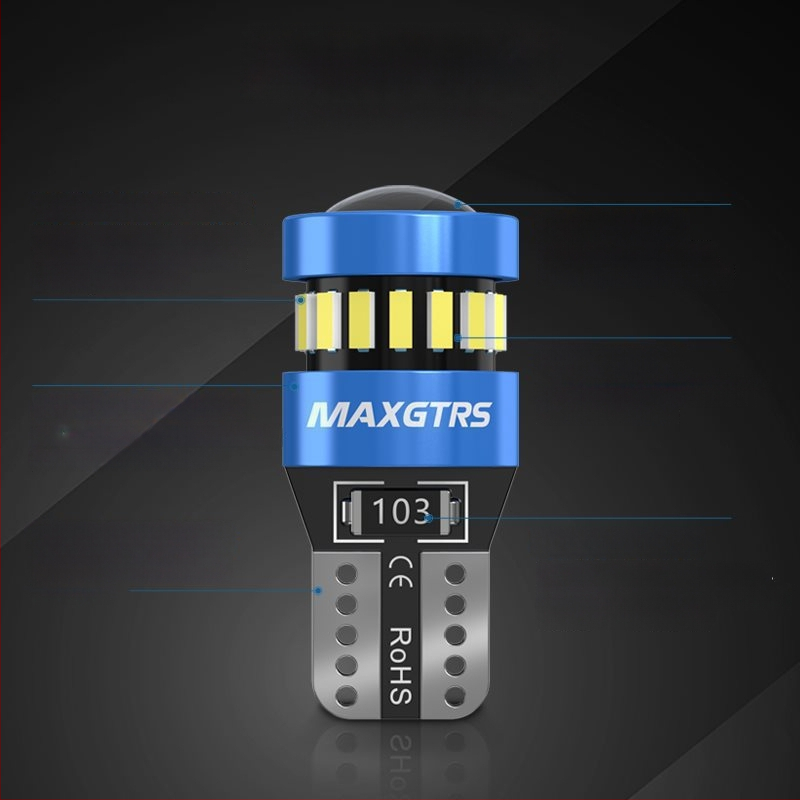 12V T10 LED крушка с леща за W5W светлина за позиционна светлина и светлина на регистрационния номер – универсално plug-in