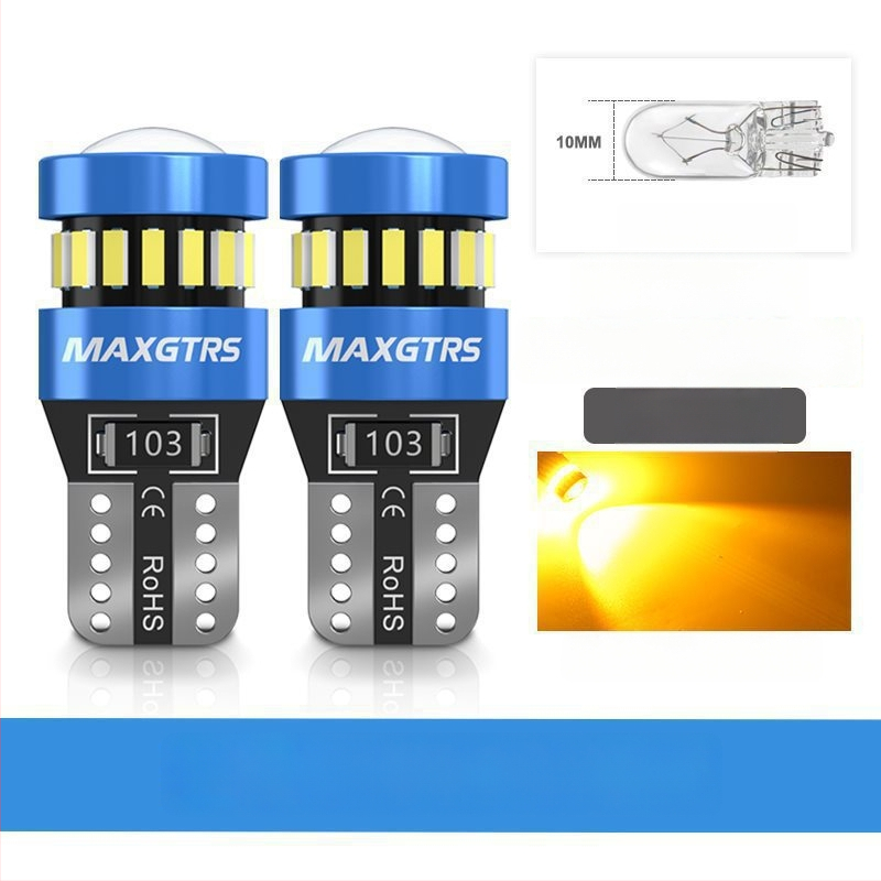 12V T10 LED крушка с леща за W5W светлина за позиционна светлина и светлина на регистрационния номер – универсално plug-in