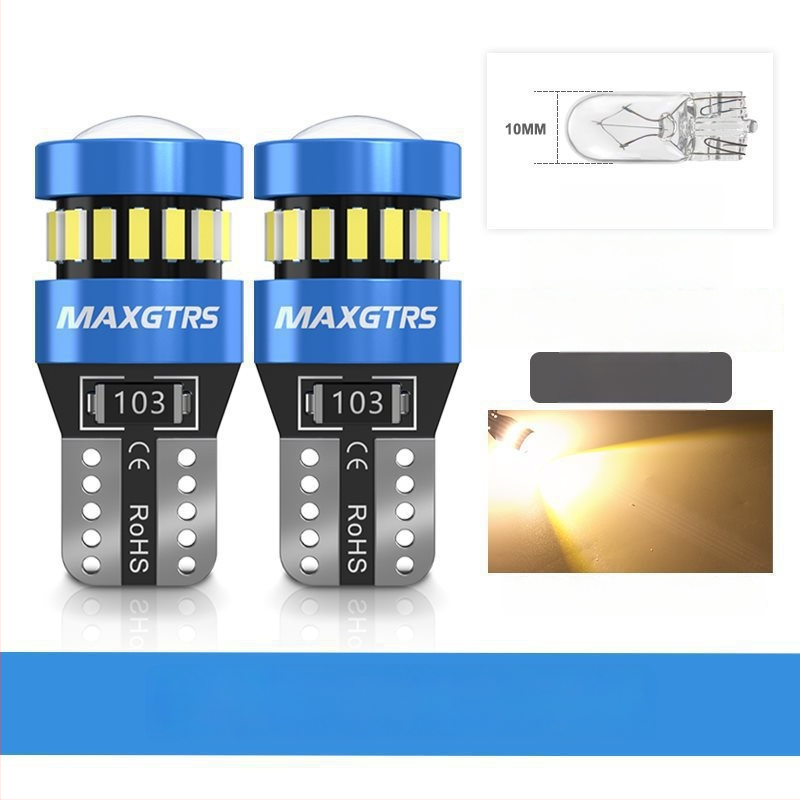 12V T10 LED крушка с леща за W5W светлина за позиционна светлина и светлина на регистрационния номер – универсално plug-in