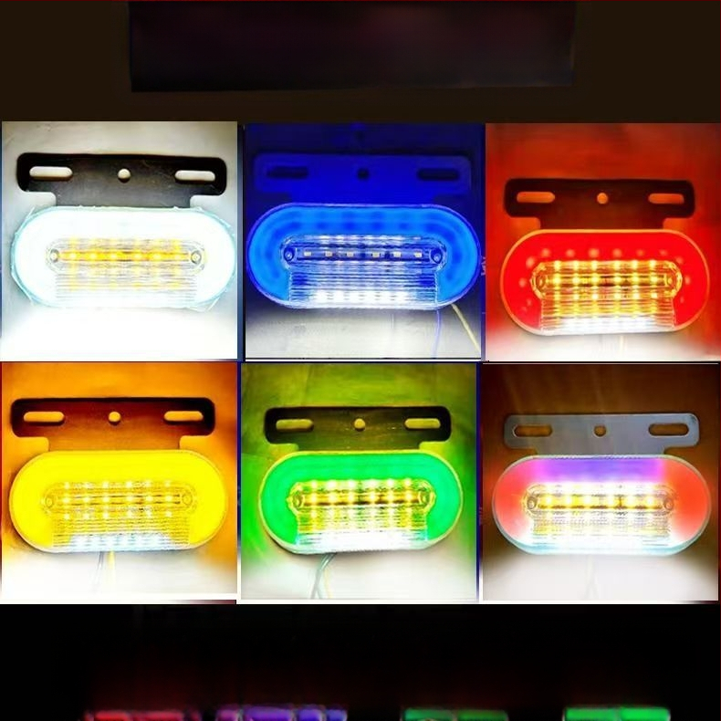 LED šoninė ženklinimo lemputė vilkikui, atspari vandeniui, 12/24V, IP67, Medžiaga: plieno plokštė + ABS korpusas, Tarnavimo laikas 50000 h