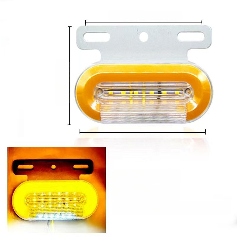 LED šoninė ženklinimo lemputė vilkikui, atspari vandeniui, 12/24V, IP67, Medžiaga: plieno plokštė + ABS korpusas, Tarnavimo laikas 50000 h